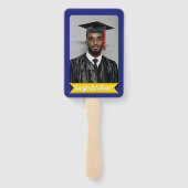 編集可能な卒業ガーデンフラグ名と学校名 ハンドファン (裏面)