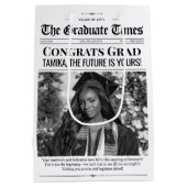 編集可能な卒業ギフト卒業新聞 ミディアムペーパーバッグ (裏面)