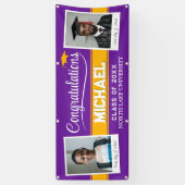 編集可能な卒業バナーその後と今すぐ写真を表示 横断幕 (縦)