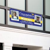 編集可能な卒業バナーその後と今すぐ写真を表示 横断幕 (ビルの外側)