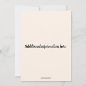 編集可能な卒業パーティー 招待状 (裏面)