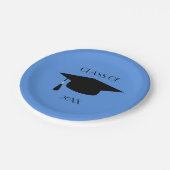 編集可能な卒業帽子 ペーパープレート (アングル)