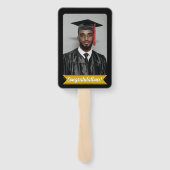 編集可能な卒業式ハンドファン（名前&スクール付き） ハンドファン (裏面)