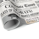 編集可能な卒業式新聞ラッピングペーパー ラッピングペーパー (ロールコーナー)