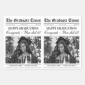 編集可能な卒業新聞フラワーブーケ ラッピングペーパーシート (正面3)