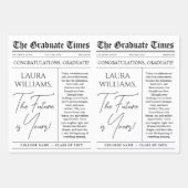 編集可能な卒業新聞フラワーブーケ ラッピングペーパーシート (正面3)