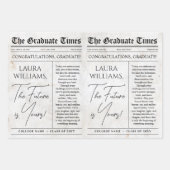 編集可能な卒業新聞フラワーブーケ ラッピングペーパーシート (正面3)