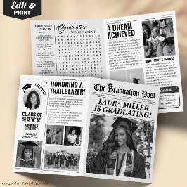 編集可能な卒業新聞発表招待状 カード