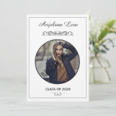 編集可能な卒業発表と招待状 案内状 (スタンド正面)