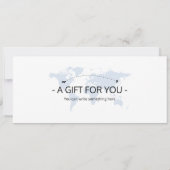 編集可能な南極飛行機チケット南極トリップ 招待状 (裏面)