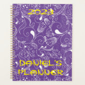 編集可能な名前と色でカスタマイズ可能なプランナー プランナー手帳 (正面)