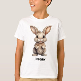 編集可能な名前の可愛いウサギ Tシャツ