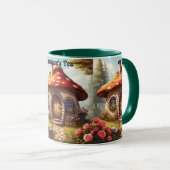 編集可能な名前の可愛いトースツール妖精の家 マグカップ (正面右)