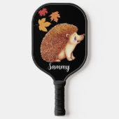 編集可能な名前の子供へPickleball Hedgehog ピックルボールラケット (正面)