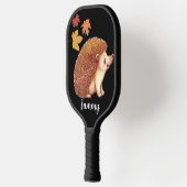 編集可能な名前の子供へPickleball Hedgehog ピックルボールラケット (左)