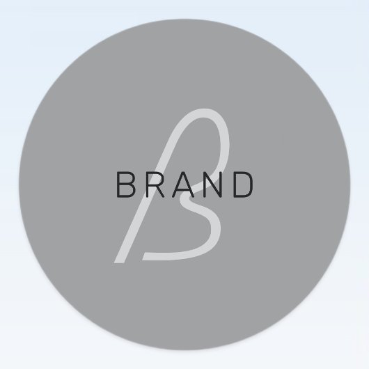 編集可能な名前または挨拶 | 黒と濃いグレー ラベル