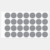 編集可能な名前または挨拶 | 黒と濃いグレー ラベル (シート)