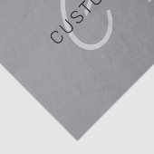 編集可能な名前または挨拶 | 黒と濃いグレー 薄葉紙 (詳細)