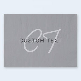 編集可能な名前または挨拶 | 黒と濃いグレー 薄葉紙