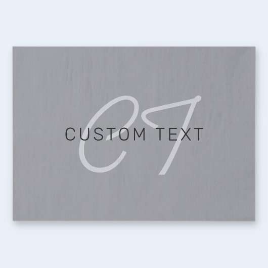 編集可能な名前または挨拶 | 黒と濃いグレー 薄葉紙