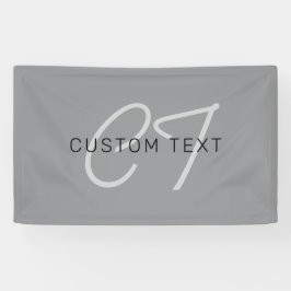 編集可能な名前または挨拶 | 黒と濃い灰色 横断幕