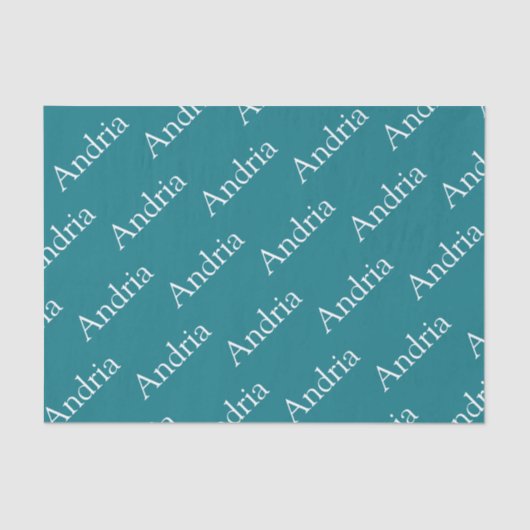 編集可能な名前タイル付きモノグラム 薄葉紙 (正面)