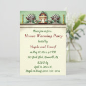 編集可能な囲炉裏の新築祝いパーティー 招待状 (スタンド正面)