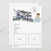 編集可能な型枠実在不動産バイヤーのエージェント シーズンカード (正面/裏面)