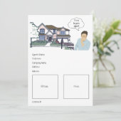 編集可能な型枠実在不動産バイヤーのエージェント シーズンカード (スタンド正面)