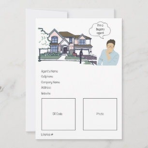 編集可能な型枠実在不動産バイヤーのエージェント シーズンカード