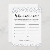 編集可能な場所Weブライダルシャワーゲームカード 招待状 (正面/裏面)