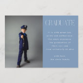 編集可能な大学の大学院数々の写真卒業 案内状 (裏面)