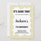 編集可能な女の子または男の子スポーツパーティーカードとネット 招待状 (正面)