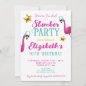 編集可能な女子たちのスリーパーオーバー誕生日パーティー 招待状 (正面)