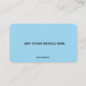 編集可能な女性洗浄皿メイドサービス 名刺 (裏面)