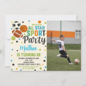 編集可能な子パーティーデザイン 招待状 (正面)