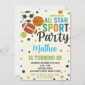 編集可能な子パーティーデザイン 招待状 (正面)