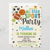 編集可能な子パーティーデザイン 招待状 (正面/裏面)