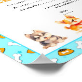 編集可能な子犬のペット採用証明書 ポスター (角)