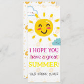 編集可能な学校の最終日、夏のグリーティングカード シーズンカード (正面/裏面)