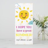 編集可能な学校の最終日、夏のグリーティングカード シーズンカード (スタンド正面)