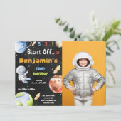 編集可能な宇宙フォト招待状 招待状 (スタンド正面)