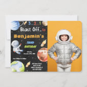 編集可能な宇宙写真招待状 招待状 (正面)