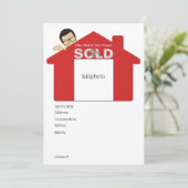 編集可能な実在不動産エージェント シーズンカード (スタンド正面)