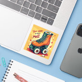 編集可能な寿司ローラースケートの名言アート シール (ノートパソコンとiPhone)