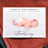 編集可能な導入コラージュ写真ベビー誕生 案内状