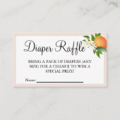 編集可能な小さなかわいこちゃん赤ちゃんシャワーおむつラッフル エンクロージャーカード (正面)