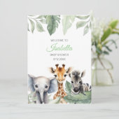 編集可能な小さなワイルドワンベビーシャワー招待状 招待状 (スタンド正面)