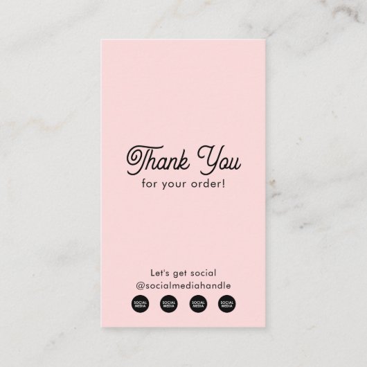 編集可能な小売価格ラベル衣類スイングラベルピンク 名刺 (裏面)