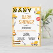 編集可能な工事案内, 誕生日, 赤ちゃん 招待状 (スタンド正面)